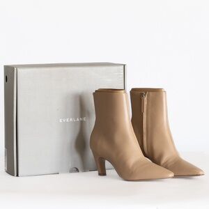 Everlane Leather Booties - Cream